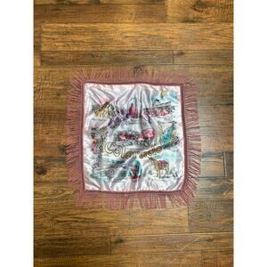 Vintage WW2 Era Sweetheart Souvenir Pillowcase - Colorado - Pastel Pink & Blue